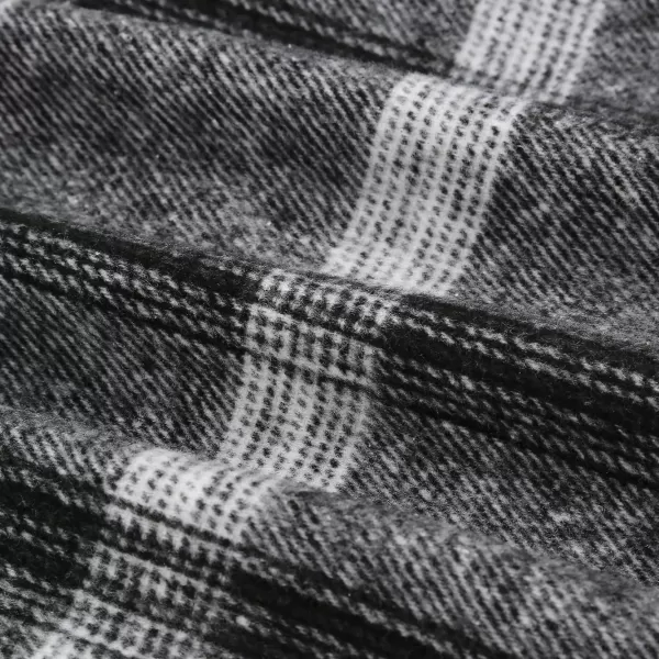 IDEALSANXUN Midi Plaid Skirts for Women 2023 Fall Winter Knee Length Pencil Wool Skirt with SlitGrey