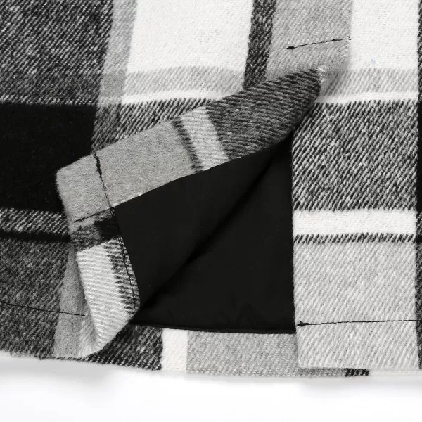 IDEALSANXUN Midi Plaid Skirts for Women 2023 Fall Winter Knee Length Pencil Wool Skirt with SlitGrey New