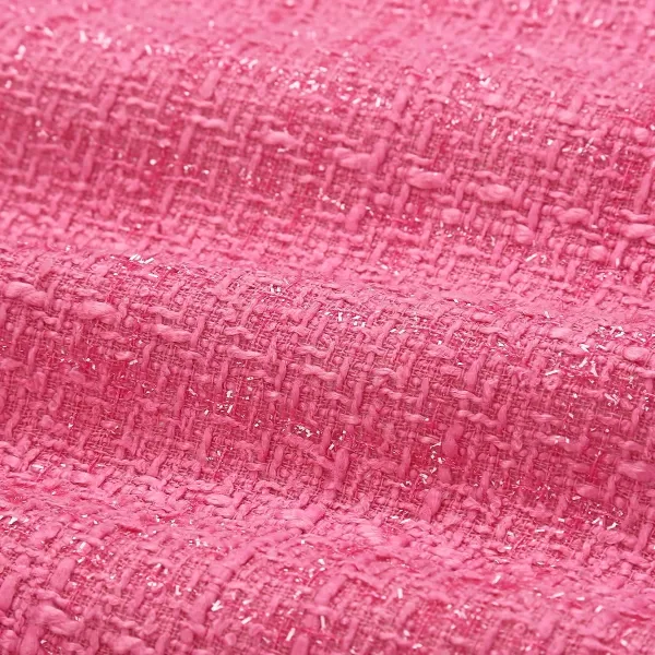 IDEALSANXUN Midi Plaid Skirts for Women 2023 Fall Winter Knee Length Pencil Wool Skirt with SlitTweed Pink
