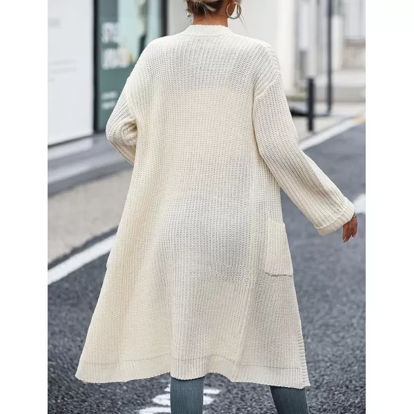 IDEALSANXUN Womens Oversized Sweater V Neck Long Sleeve Fall Winter 2023 Trendy Loose Long Cardigan Jacket CoatBeige