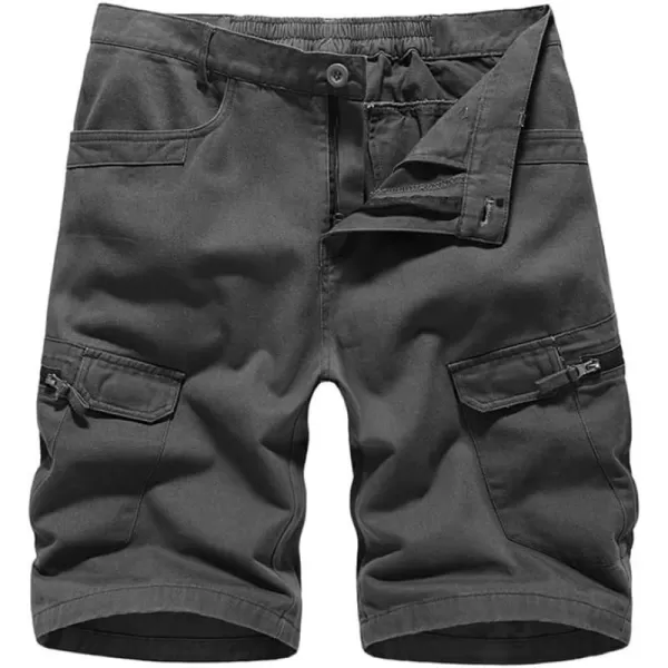 IDEALSANXUN Camo Cargo Shorts for Men Summer Casual Relaxed Fit Outdoor Camouflage Shorts Cargo PantsGrey