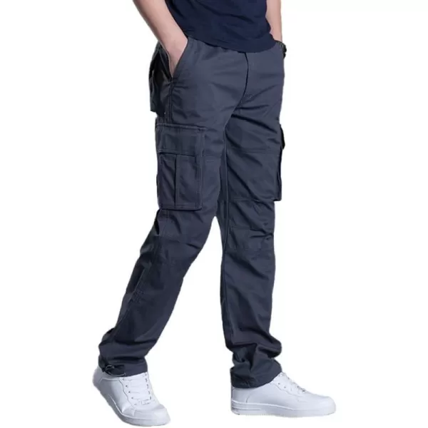 IDEALSANXUN Cargo Pants for Men Streetwear Hiking Travel Casual Baggy Cargo PantsGrey