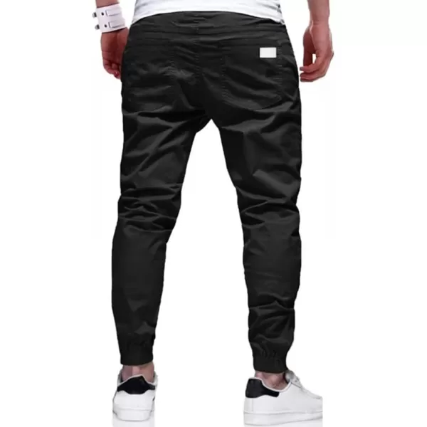 IDEALSANXUN Joggers for Men Cargo Pants Casual Tactical Sweatpants Hiking PantsBlack