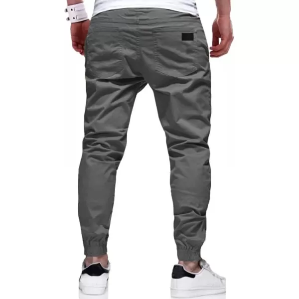 IDEALSANXUN Joggers for Men Cargo Pants Casual Tactical Sweatpants Hiking PantsGrey