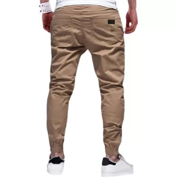 IDEALSANXUN Joggers for Men Cargo Pants Casual Tactical Sweatpants Hiking PantsKhaki
