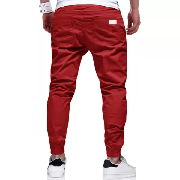 IDEALSANXUN Joggers for Men Cargo Pants Casual Tactical Sweatpants Hiking PantsRed