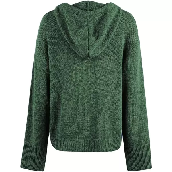 IDEALSANXUN Knit Sweater Cardigan for Women Button Up Long Sleeve Ribbed Bodysuit Hoodies Jacket CoatArmy