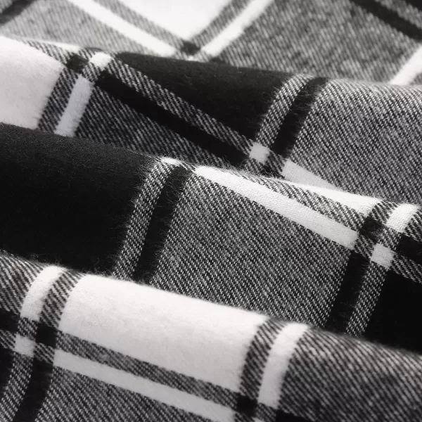 IDEALSANXUN Plaid Skirt for Womens High Waist Aline Pleated Midi SkirtsBlackampwhite