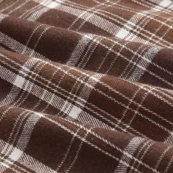 IDEALSANXUN Plaid Skirt for Womens High Waist Aline Pleated Midi SkirtsBrown