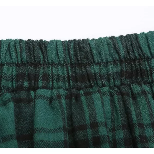 IDEALSANXUN Plaid Skirt for Womens High Waist Aline Pleated Midi SkirtsGreen 02