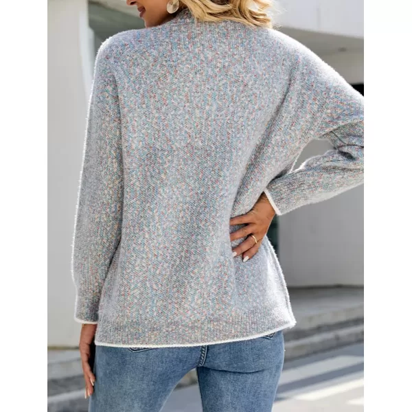 IDEALSANXUN Women Cardigan Sweater V Neck Long Sleeve Casual Fall Winter 2023 Knit Sweater Jacket CoatGrey