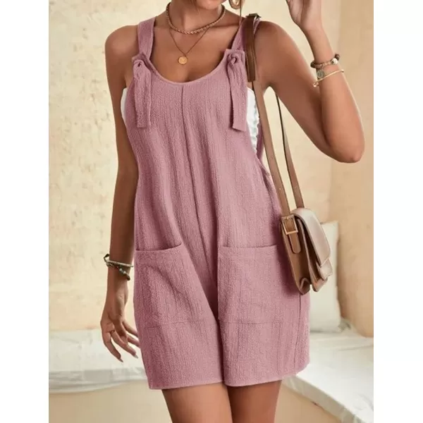 IDEALSANXUN Women Casual Cute Overalls Shorts Summer Loose Fit Short Rompers Jumpsuits 2023Pink