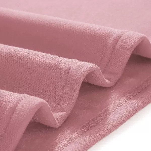 IDEALSANXUN Womens Fall Winter Fleece Lined Elastic Waist Long Skirts with DrawstringPink