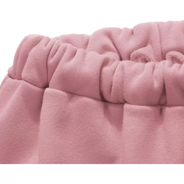 IDEALSANXUN Womens Fall Winter Fleece Lined Elastic Waist Long Skirts with DrawstringPink