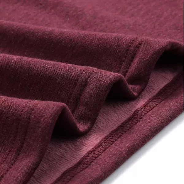 IDEALSANXUN Womens Fall Winter Fleece Lined Elastic Waist Long Skirts with DrawstringWine Red