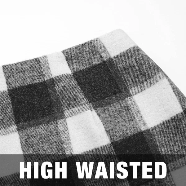 IDEALSANXUN Womens High Waist Plaid Skirt Bodycon Pencil Wool Mini SkirtsBlack New