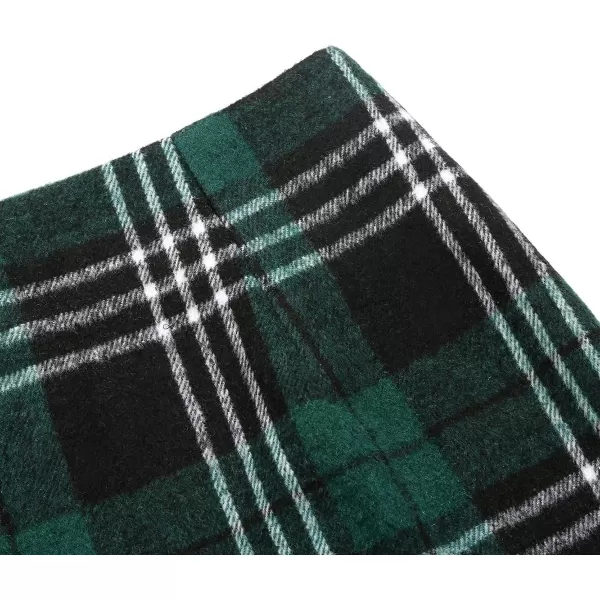 IDEALSANXUN Womens High Waist Plaid Skirt Bodycon Pencil Wool Mini SkirtsGreen 01