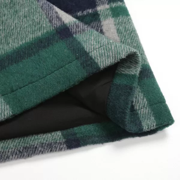 IDEALSANXUN Womens High Waist Plaid Skirt Bodycon Pencil Wool Mini SkirtsGreen 02