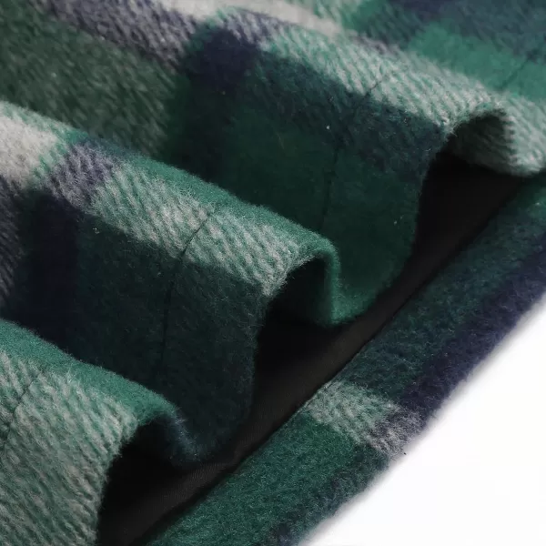 IDEALSANXUN Womens High Waist Plaid Skirt Bodycon Pencil Wool Mini SkirtsGreen 02