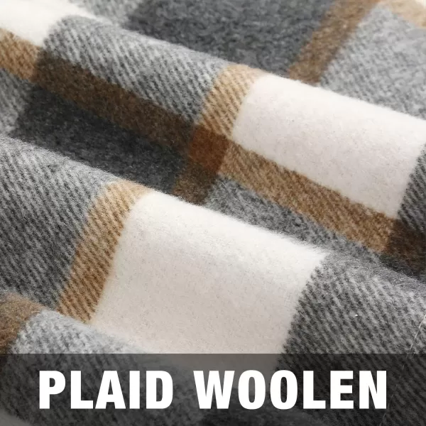 IDEALSANXUN Womens High Waist Plaid Skirt Bodycon Pencil Wool Mini SkirtsGrey