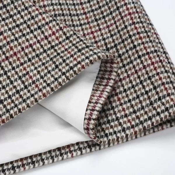 IDEALSANXUN Womens High Waist Plaid Skirt Bodycon Pencil Wool Mini SkirtsGrid Multicolor