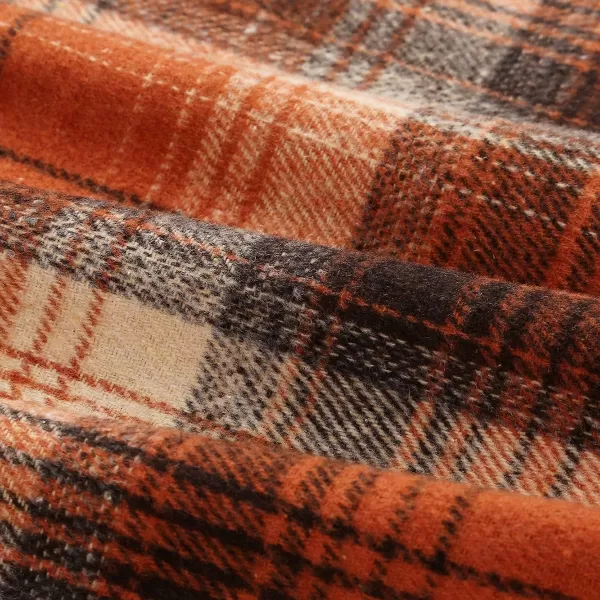IDEALSANXUN Womens High Waist Plaid Skirt Bodycon Pencil Wool Mini SkirtsOrange