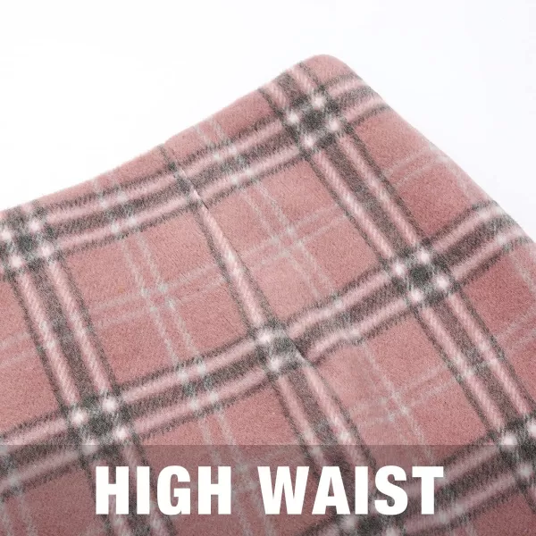 IDEALSANXUN Womens High Waist Plaid Skirt Bodycon Pencil Wool Mini SkirtsPink New