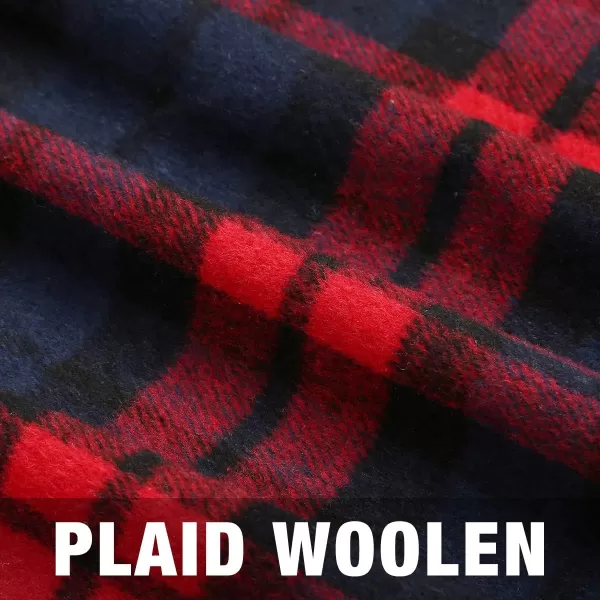 IDEALSANXUN Womens High Waist Plaid Skirt Bodycon Pencil Wool Mini SkirtsRed 01