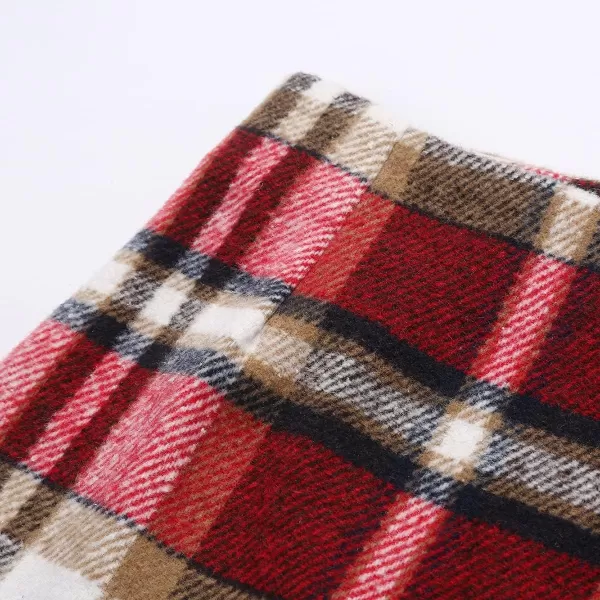 IDEALSANXUN Womens High Waist Plaid Skirt Bodycon Pencil Wool Mini SkirtsWine