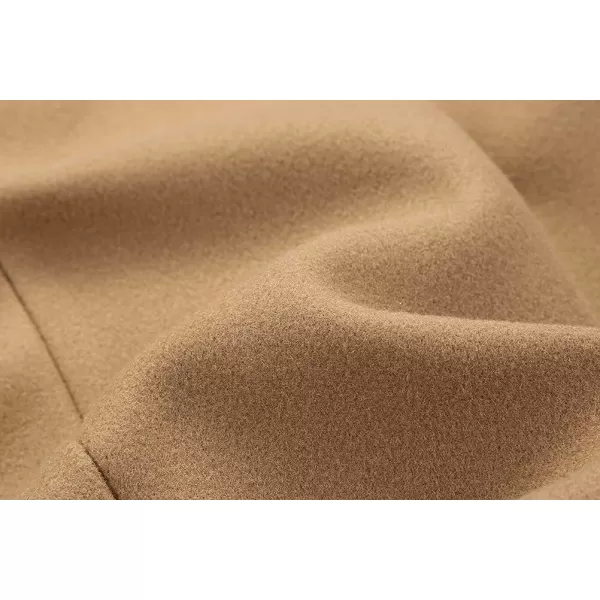 IDEALSANXUN Womens Wool Jacket Slim Fit Vintage Long Pea CoatKhaki