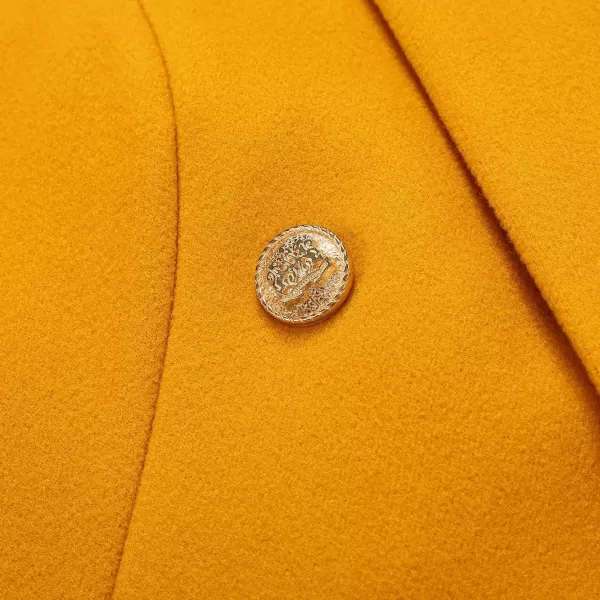 IDEALSANXUN Wool Coats for Women 2023 Trench Coat Peacoats Fall Winter ClothesYellow