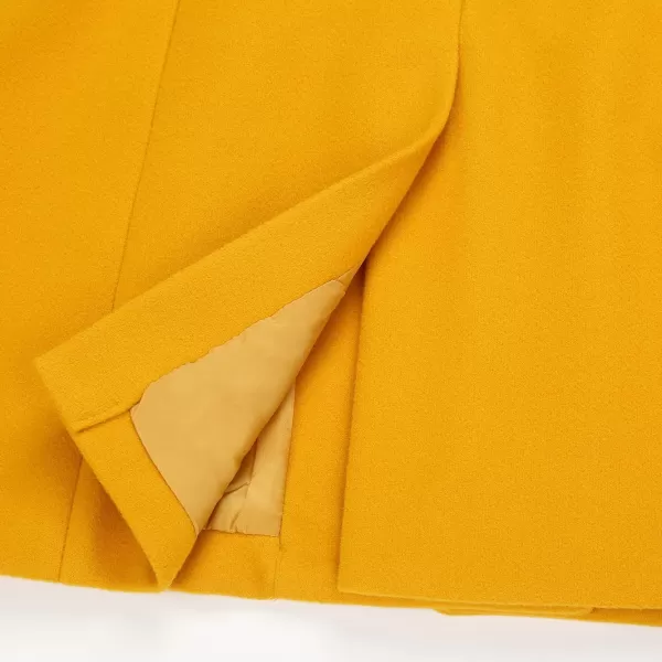 IDEALSANXUN Wool Coats for Women 2023 Trench Coat Peacoats Fall Winter ClothesYellow