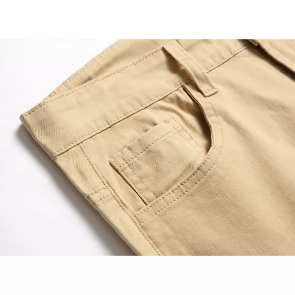 Mens Plaid Pants Casual Stretch Slim Fit Dress Chino PantsPure Khaki