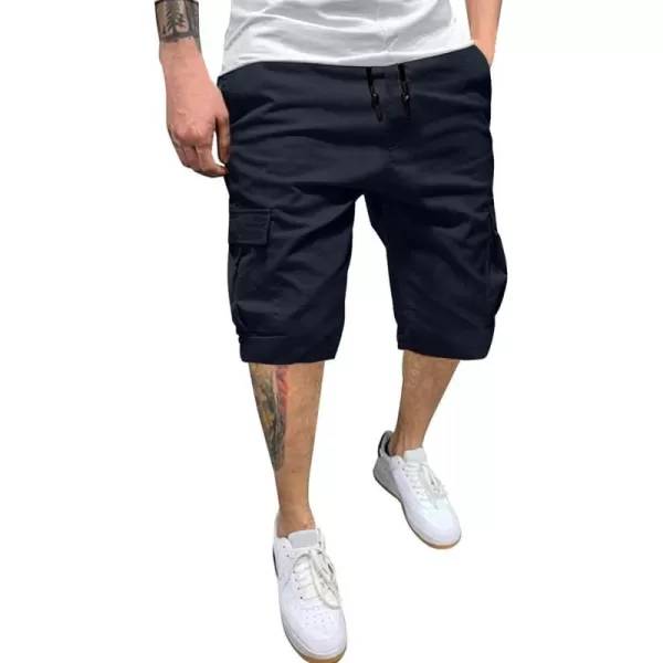 IDEALSANXUN Cargo Shorts for Men Casual Summer Cotton ShortsNavy