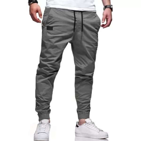 IDEALSANXUN Joggers for Men Cargo Pants Casual Tactical Sweatpants Hiking PantsGrey