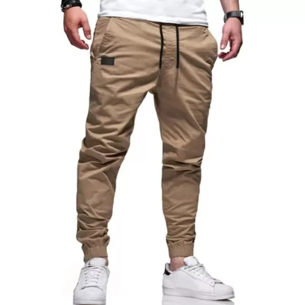 IDEALSANXUN Joggers for Men Cargo Pants Casual Tactical Sweatpants Hiking PantsKhaki