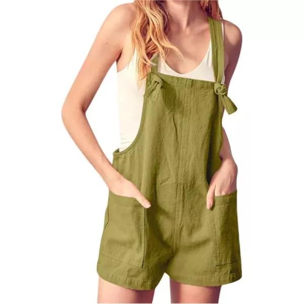 IDEALSANXUN Women Casual Cute Overalls Shorts Summer Loose Fit Short Rompers Jumpsuits 20232 Army