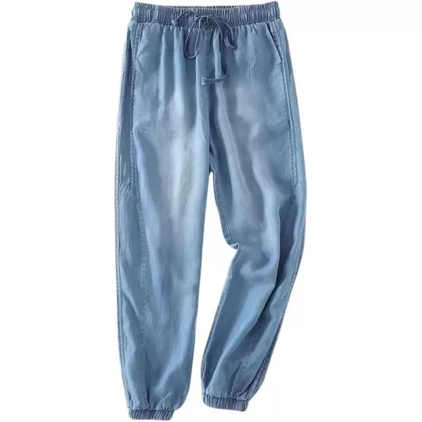 IDEALSANXUN Womens Elastic Waist Summer Thin Loose Jogger JeansDark