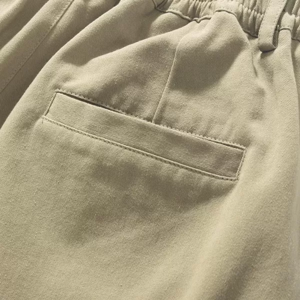 IDEALSANXUN Cargo Pants for Mens Casual Elastic Waist Loose Fit Cargo PantCargoKhaki