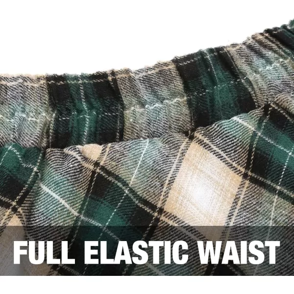 IDEALSANXUN Womens Plaid Skirt Elastic Waist Aline Midi Pleated SkirtsGreen 01