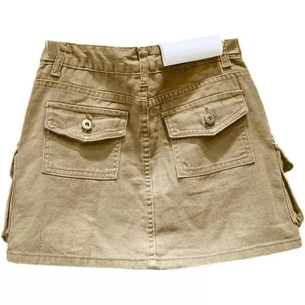 Cargo Skirt for Women Low Rise Denim Jean Y2K Micro Mini Skirt 2023 Trendy Fall Outfits Clothes Khaki MCargo Skirt for Women Low Rise Denim Jean Y2K Micro Mini Skirt 2023 Trendy Fall Outfits Clothes Khaki M