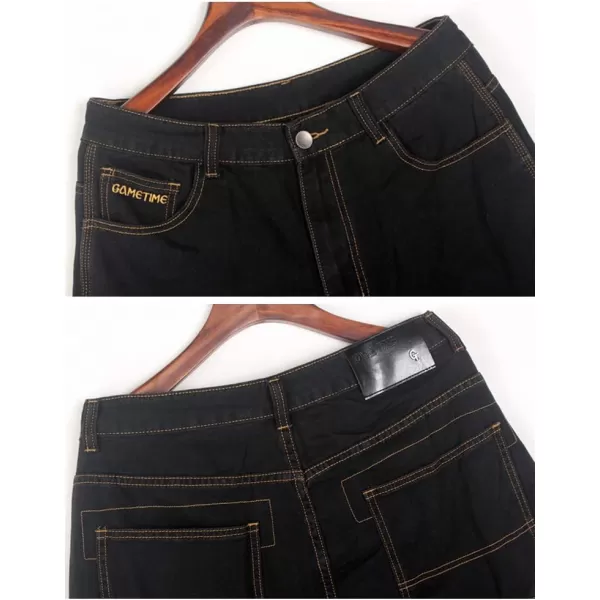IDEALSANXUN Baggy Jean Shorts for Men Jorts Casual Loose Fit Long Denim ShortsBlack 025