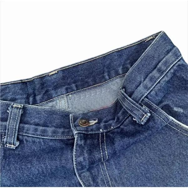 IDEALSANXUN Baggy Jean Shorts for Men Jorts Casual Loose Fit Long Denim ShortsCargo Blue