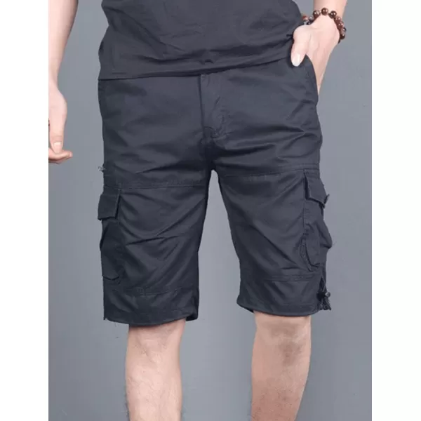 IDEALSANXUN Cargo Shorts for Men Summer Casual Baggy Hiking Tactical Cargo ShortsBlack