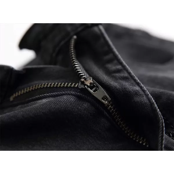 IDEALSANXUN Mens Biker Ripped Skinny Jeans Floral Embroidery Slim Stretch Denim PantBlack 209