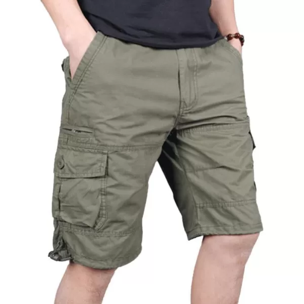 IDEALSANXUN Cargo Shorts for Men Summer Casual Baggy Hiking Tactical Cargo ShortsGreen