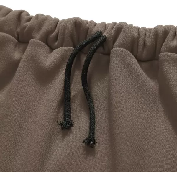 IDEALSANXUN Fleece Lined Long Skirts for Womens Elastic Waist Aline Warm Winter Skirts with PocketsKhaki 66