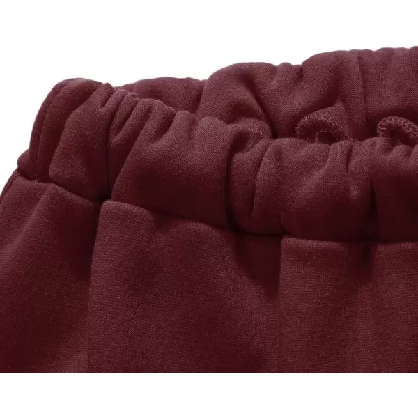 IDEALSANXUN Fleece Lined Long Skirts for Womens Elastic Waist Aline Warm Winter Skirts with PocketsWineMidi Length