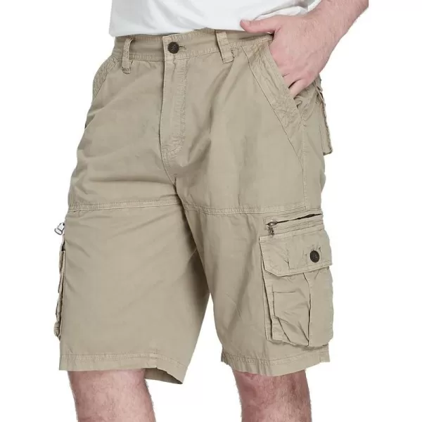 IDEALSANXUN Mens Cargo Shorts Relaxed Fit Casual Outdoor Beach Cargo Shorts with MultiPocketsKhaki