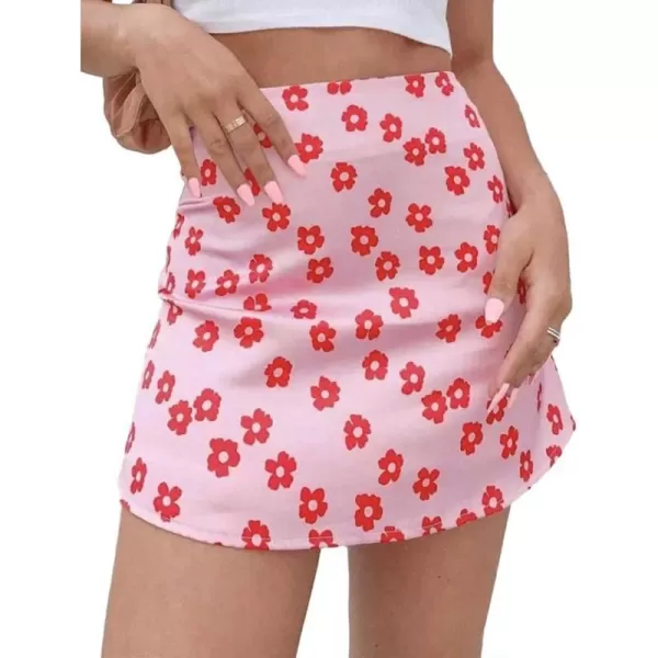 IDEALSANXUN Satin Skirt for Women Beach Floral Print High Waisted A Line Cute Spring Summer Short Mini SkirtIDEALSANXUN Satin Skirt for Women Beach Floral Print High Waisted A Line Cute Spring Summer Short Mini Skirt